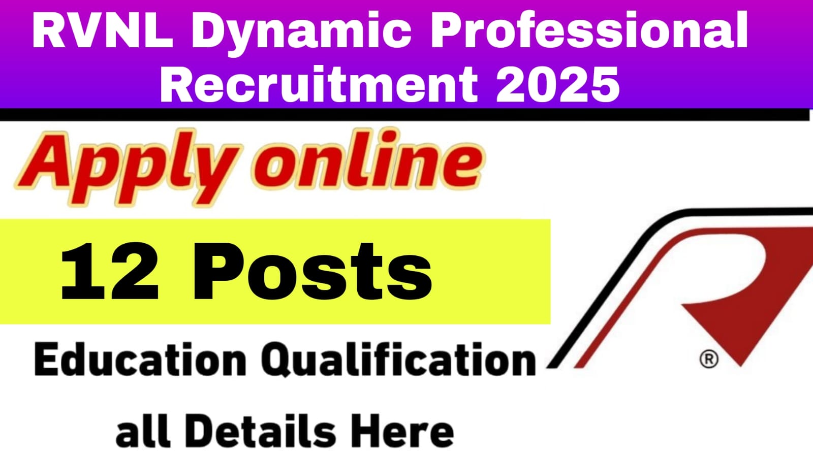 RVNL Dynamic Professional Recruitment 2025