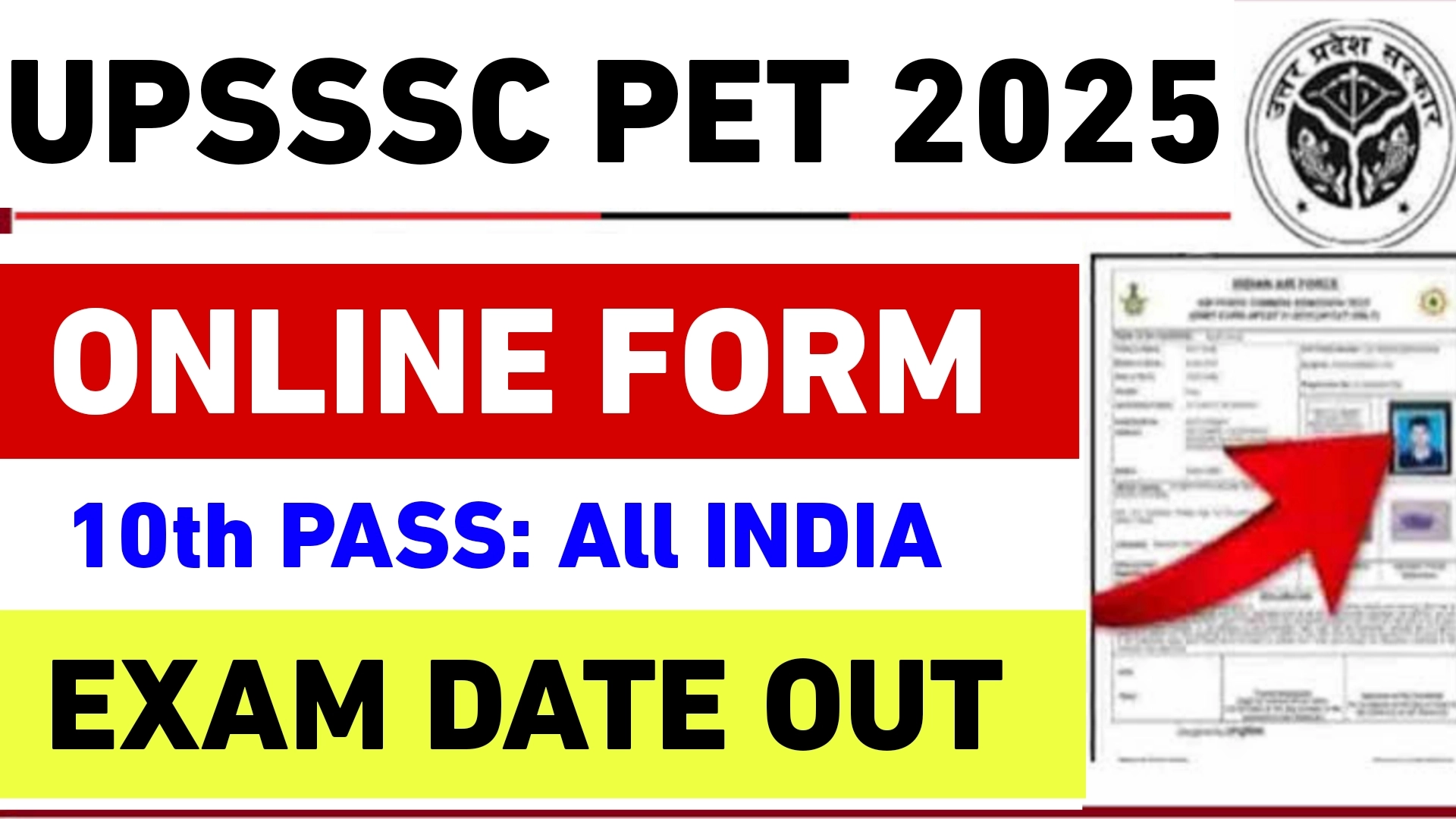 UPSSSC PET 2025 Exam Date